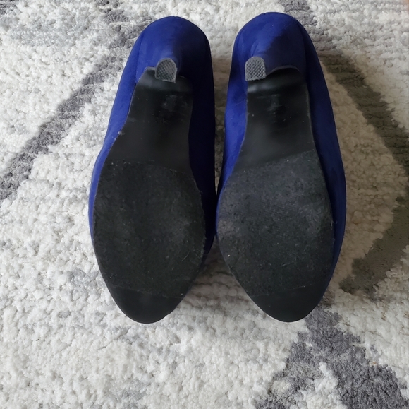 Blue Suede 6 inch stiletto heels - Picture 3 of 3